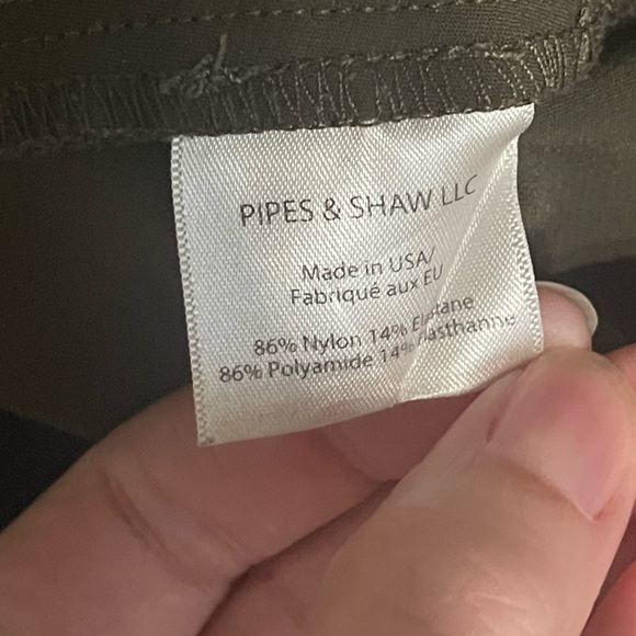 VERONICA BEARD Grosgrain-trimmed stretch-scuba leggings Army Green Stretch 8 M - Picture 7 of 8